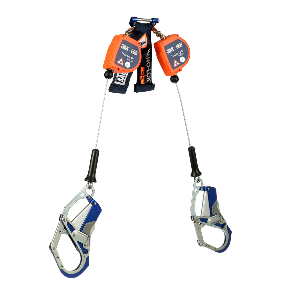DBI Sala 3500257 Nano-Lok Edge Twin Leg SRL with Comfort Grip Hooks from GME Supply